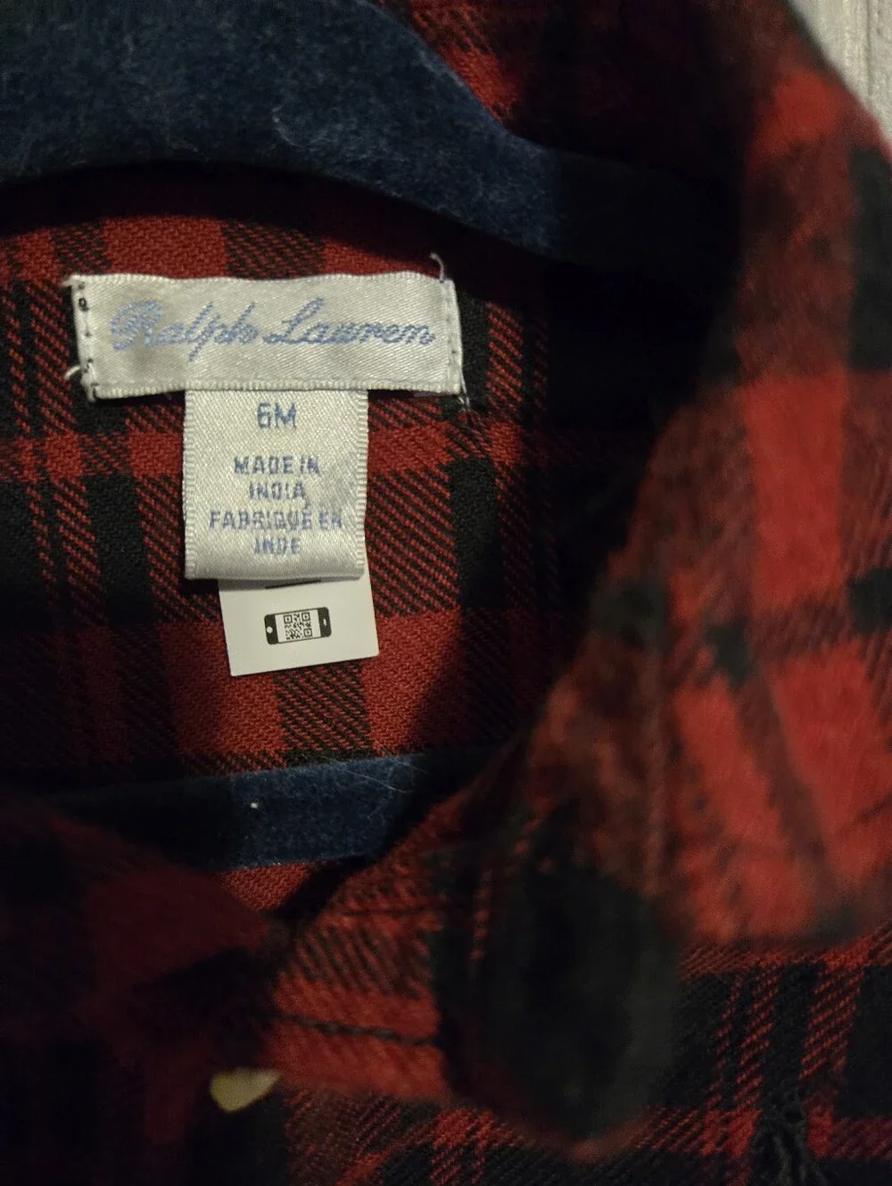 Ralph Lauren Red and Black Plaid Tiered Button-Up Dress with Tie